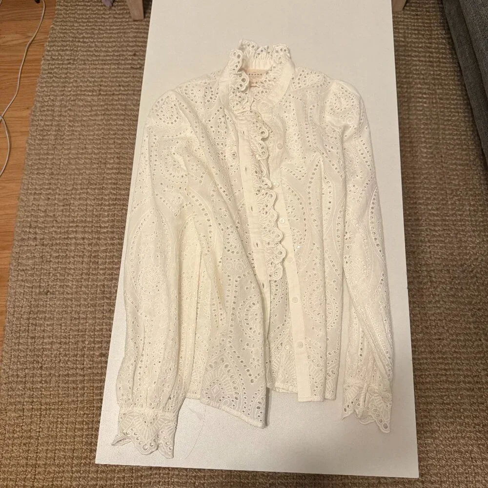Sezane Chlo Shirt - Embroidered Ecru - Picture 3 of 4